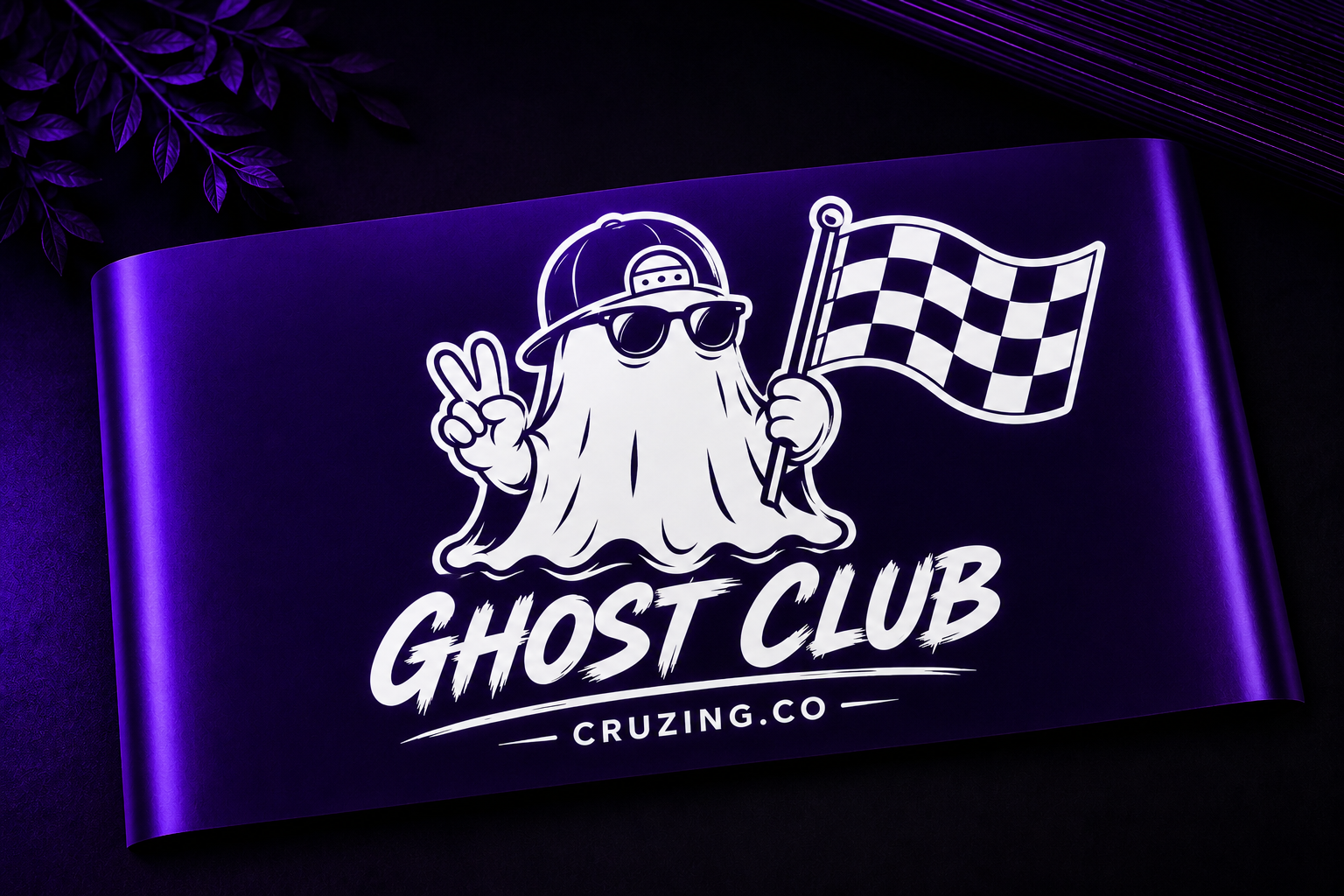 Ghost Club Banner – Premium Windshield Vinyl Banner👻