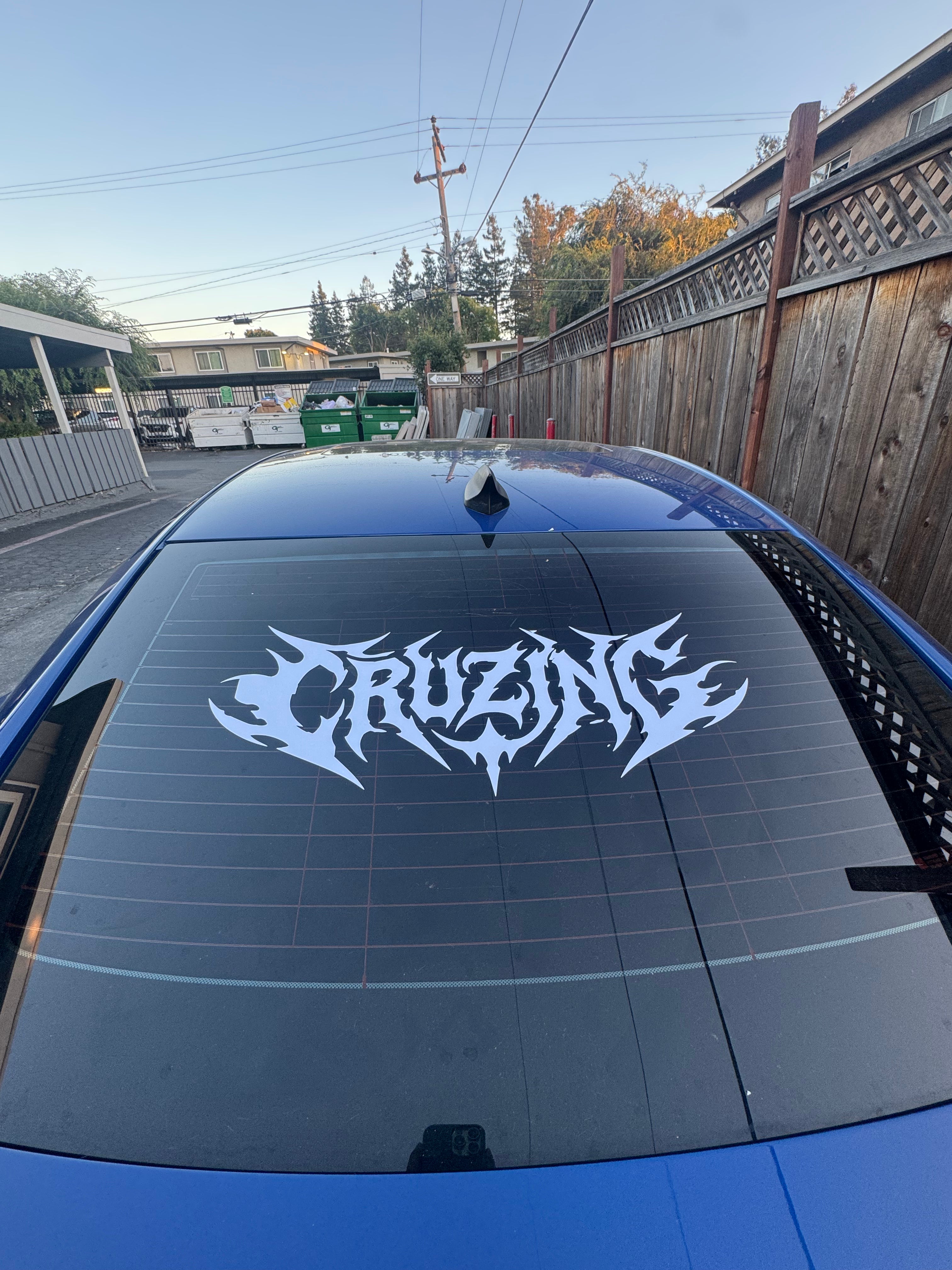 CRUZING Heavy Metal Windshield Banner
