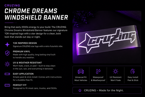 CRUZING Chrome Star Banner